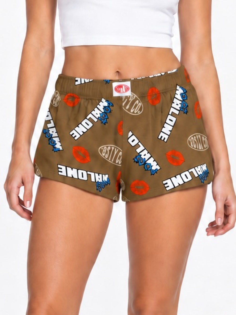 Posty Co Post Malone Size Medium Women’s Olive Graphic Lounge Shorts